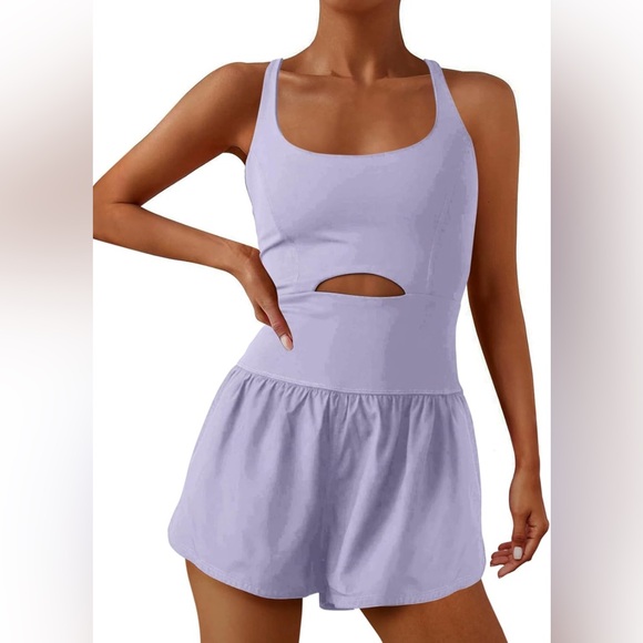 NWT - Women’s Workout Romper Light Purple - Picture 5 of 8